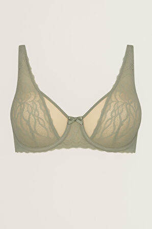 Kadın Dantelli Balenli Kapsız Sütyen