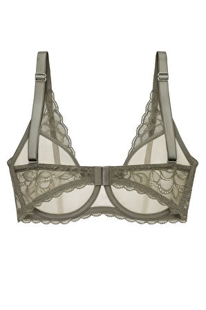 Kadın Dantelli Balenli Kapsız Sütyen