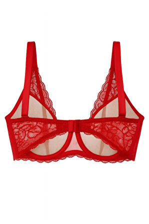 Kadın Dantelli Balenli Kapsız Sütyen