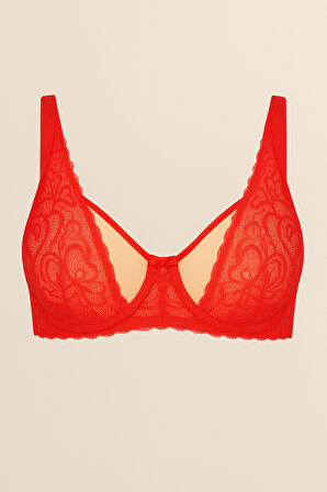 Kadın Dantelli Balenli Kapsız Sütyen