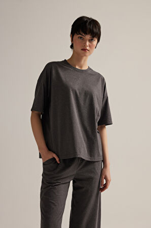 Kadın Pamuklu Kısa Kollu Kapri Pijama Takımı