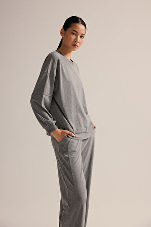 Kadın Pamuklu Uzun Kollu Pijama Takımı