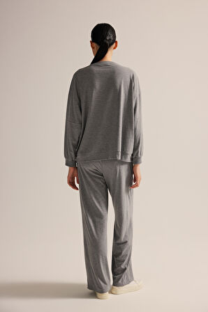 Kadın Pamuklu Uzun Kollu Pijama Takımı