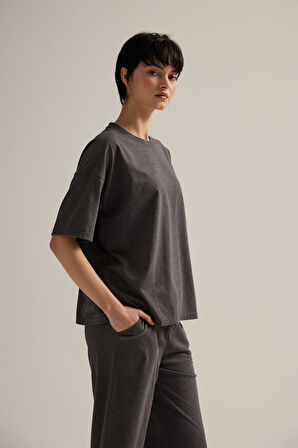 Kadın Pamuklu Kısa Kollu Kapri Pijama Takımı