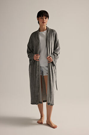 Kadın Modal Kadife Sabahlık