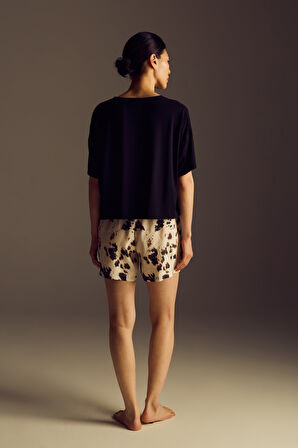 Kadın Modal Dokuma Cepli Şort