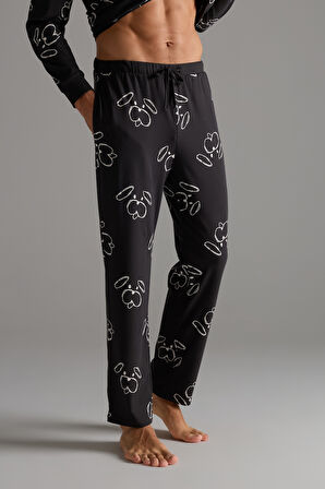 Erkek Pamuklu Cepli Uzun Pijama Altı