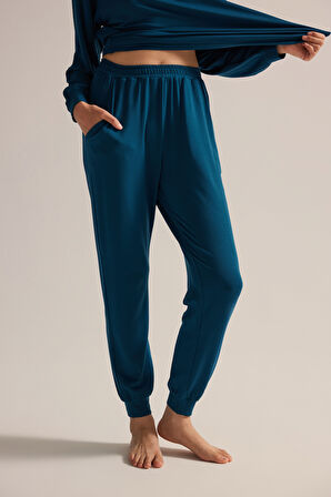 Kadın Modal İki İplik Cepli Pantolon