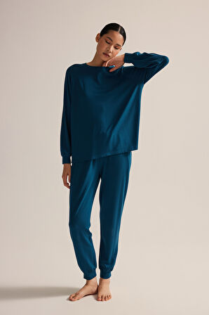 Kadın Modal İki İplik Cepli Pantolon