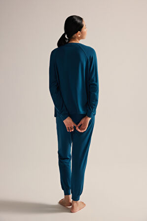 Kadın Modal İki İplik Cepli Pantolon