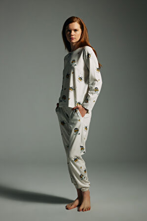 Kadın Pamuklu Cepli Uzun Pijama Altı