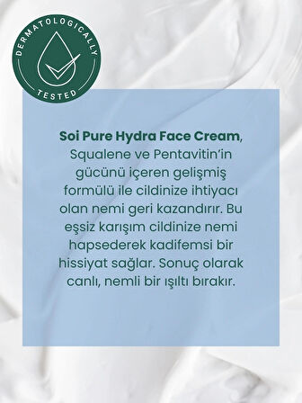 Soi Pure Hydra Krem | Yoğun Nem & Parlaklık Veren Besleyici Yüz Kremi