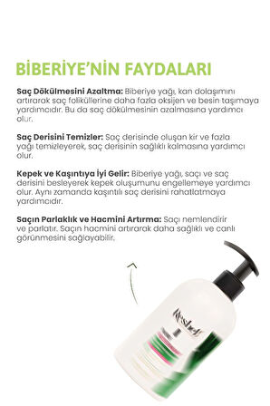 Reshell Biberiye Şampuanı Dökülme Karşıtı ve Hızlı Uzamaya Yardımcı Biotin, Keratin ve Kolajen Özlü 500 ml