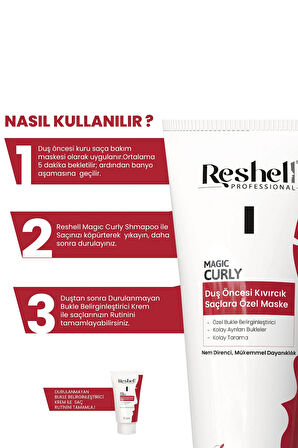 Reshell Kıvırcık Saçlara Özel Duş Öncesi Saç Maskesi 200 ml