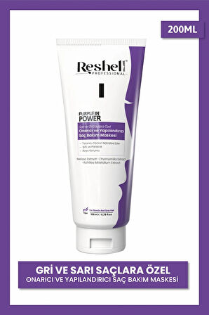 Reshell Sarı ve Gri Saçlar İçin Yoğun Onarıcı ve Yapılandırıcı Saç Maskesi 200 ml