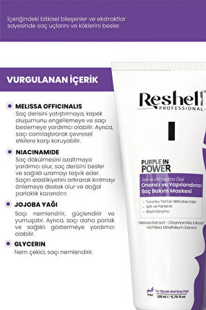 Reshell Sarı ve Gri Saçlar İçin Yoğun Onarıcı ve Yapılandırıcı Saç Maskesi 200 ml
