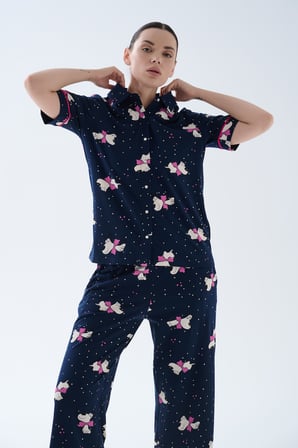 Kadın Pamuklu Pijama Üstü Gömlek