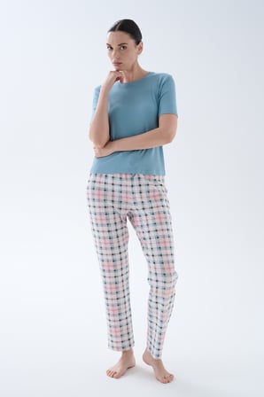 Kadın Pamuklu Cepli Uzun Pijama Altı