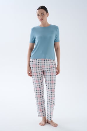 Kadın Pamuklu Cepli Uzun Pijama Altı