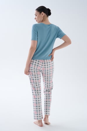 Kadın Pamuklu Cepli Uzun Pijama Altı