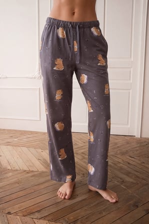 Kadın Pamuklu Uzun Pijama Altı