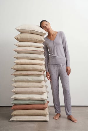 Kadın Viskoz Uzun Kollu Pijama Takımı