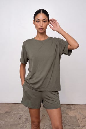 Kadın Modal Kısa Kollu T-shirt