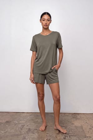 Kadın Modal Kısa Kollu T-shirt
