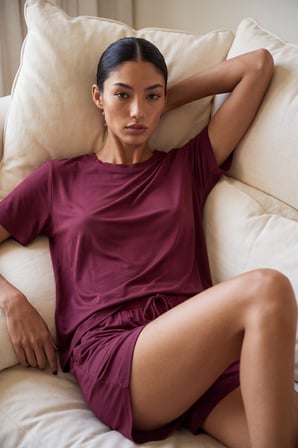 Kadın Modal Kısa Kollu T-shirt
