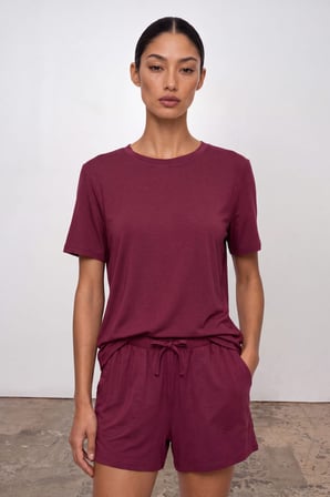 Kadın Modal Kısa Kollu T-shirt