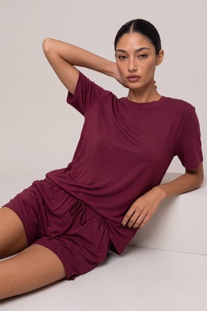 Kadın Modal Kısa Kollu T-shirt