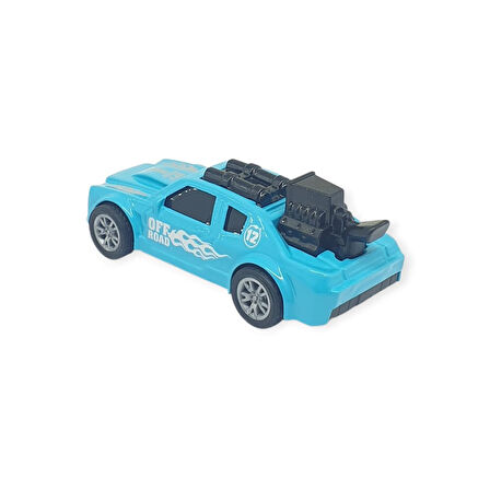 Çek Bırak Metal Küçük Arabalar 8 cm - SH40031 - Turkuaz