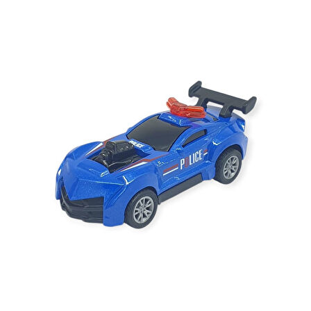 Çek Bırak Metal Küçük Arabalar 8 cm - SH40031 - Polis Arabası