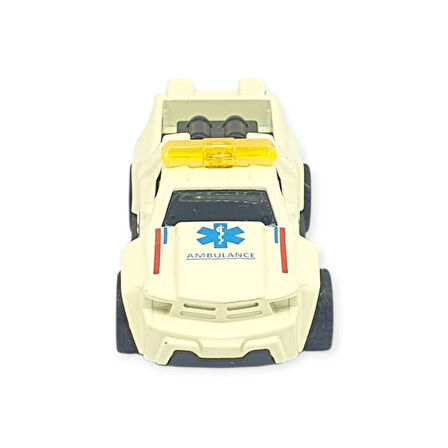 Çek Bırak Metal Küçük Arabalar 8 cm - SH40031 - Ambulans Arabası