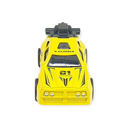 Çek Bırak Metal Küçük Arabalar 8 cm - SH40031 - Sarı