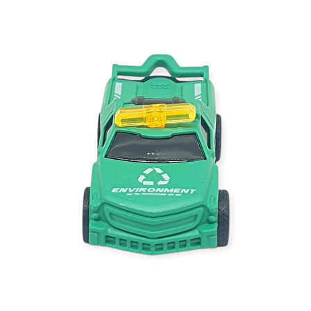 Çek Bırak Metal Küçük Arabalar 8 cm - SH40031 - Yeşil