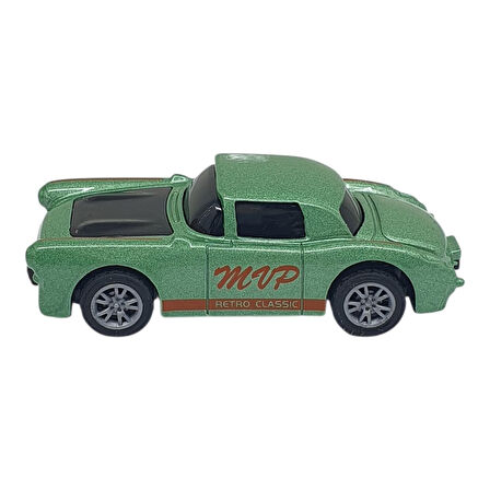 Çek Bırak Metal Küçük Arabalar 8 cm - SH40031 - Klasik Yeşil