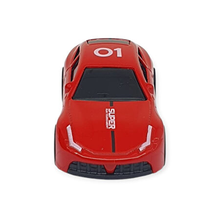 Çek Bırak Metal Küçük Arabalar 8 cm - SH40031 - Kırmızı 