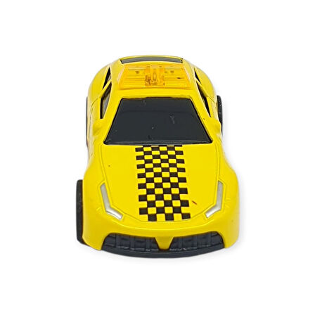Çek Bırak Metal Küçük Arabalar 8 cm - SH40031 - Sarı Taxi 