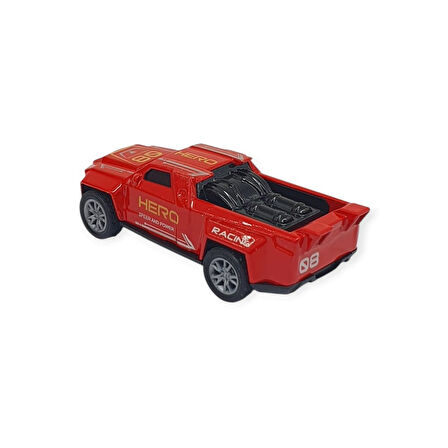 Çek Bırak Metal Küçük Arabalar 8 cm - SH40031 - Kırmızı Pick-Up