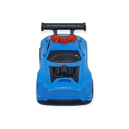 Çek Bırak Metal Küçük Arabalar 8 cm - SH40031 - Mavi Polis Arabası