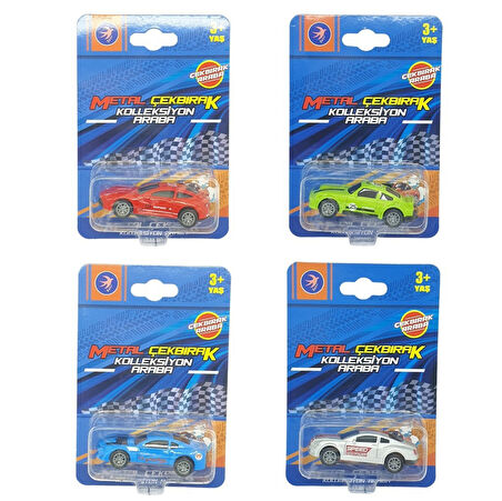 Çek Bırak Metal Küçük Arabalar 4'lü 8 cm - Yarış Arabaları