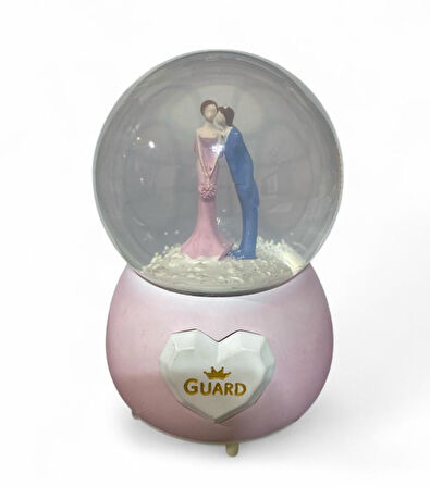 10 cm Seslı Işıklı LOVE Kar Küresi 2878