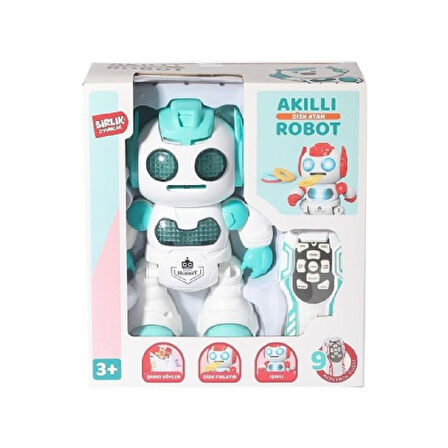 21 cm Uzaktan Kumandalı Disk Atan Pilli Robot 5138