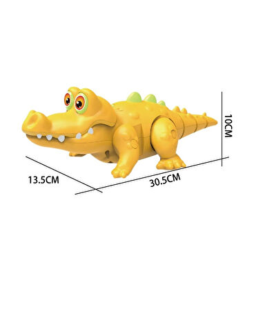 38 cm Sesli Işıklı Hareketli Sevimli Timsah 5831