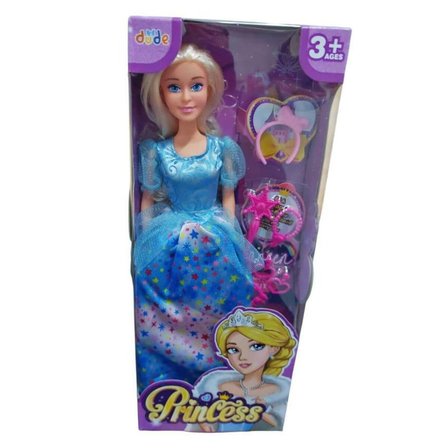 Aksesuarlı Prenses Bebek 29 cm - Şık Elbiseli Moda ve Tarz Bebeği