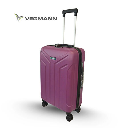 Vegmann Tartılı Scavel Violet Büyük Boy Valiz