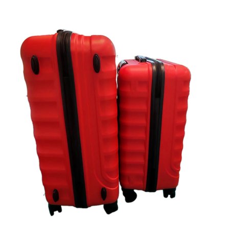 Vegmann Delphin Kırmızı 2'li Valiz Seti BÜYÜK Boy + ORTA Boy