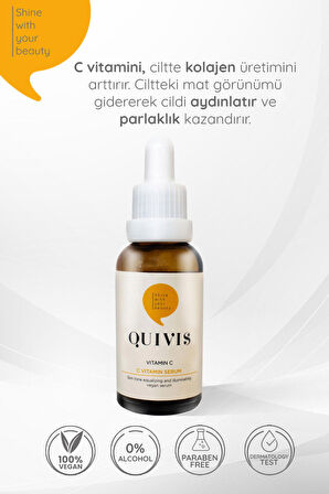 Cilt Tonu Eşitleyici ve Gözenek Sıkılaştırıcı,C Vitamini Serum 30 ML