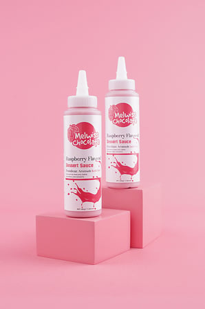 Melwiss Chocolate Frambuaz Aromalı Tatlı Sos 330 G - Waffle & Krep & Pankek Sosu x 4 Adet